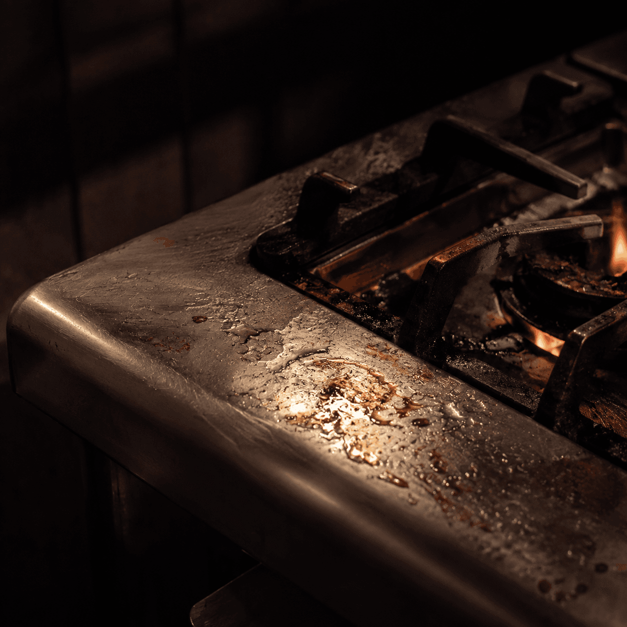 Steel counter and heat